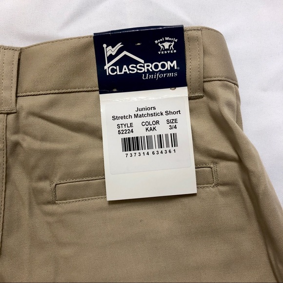 3/$20 Juniors Khaki School Uniform Shorts Sz 3/4 - Picture 4 of 6